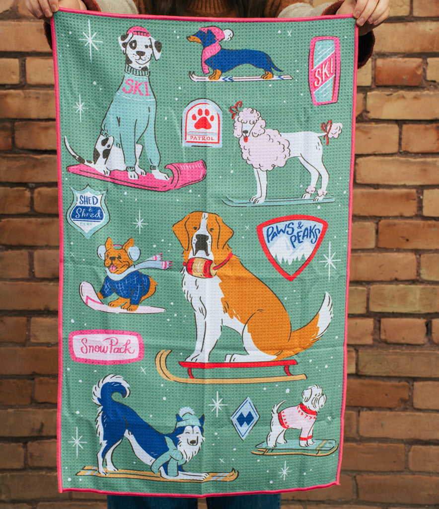 Powder Hounds Tea Towel