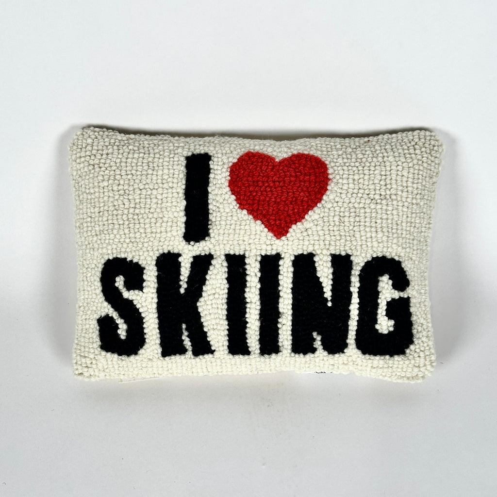I Love Skiing Hook Pillow