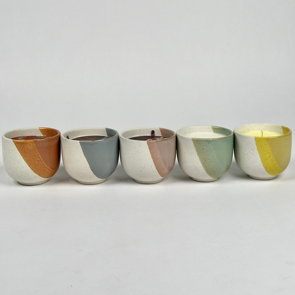 Matte Speckled Ceramic Bowl Candle